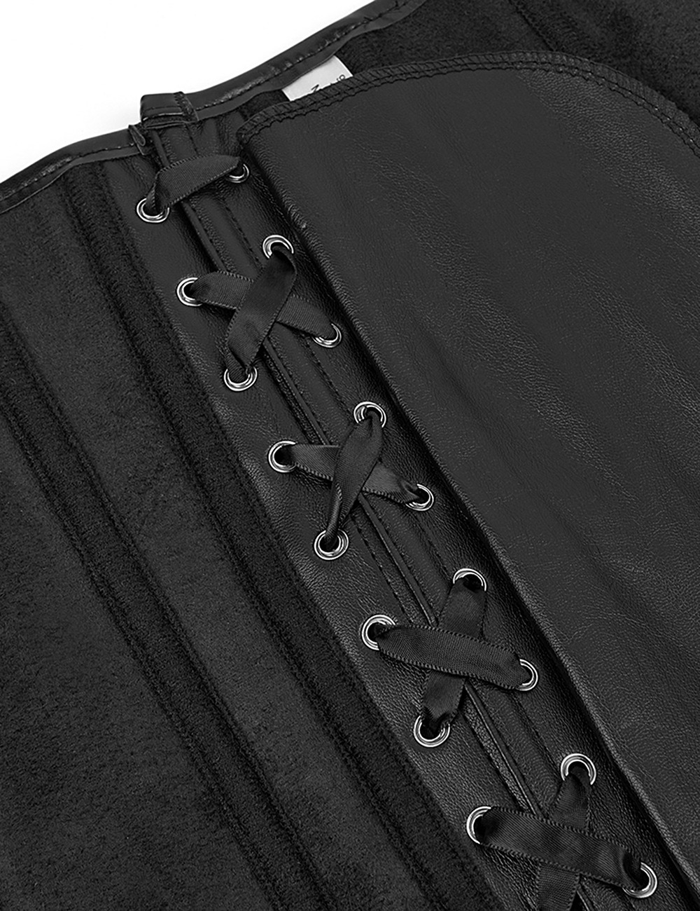 Корсет із застібкою блискавкою Star Night Sexy Leather та шнурівкою, чорний, XS (без коробки)