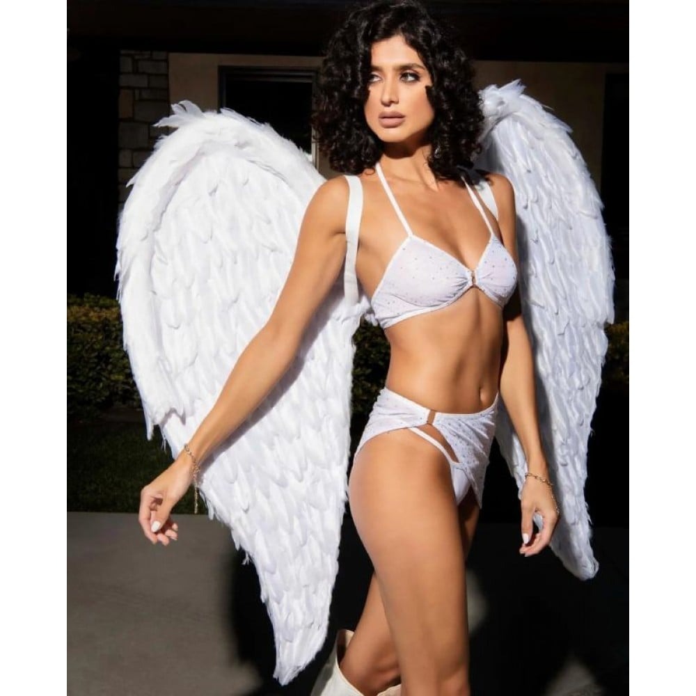 Крила ангела з пір'я Leg Avenue White Feather Wings - Hvit