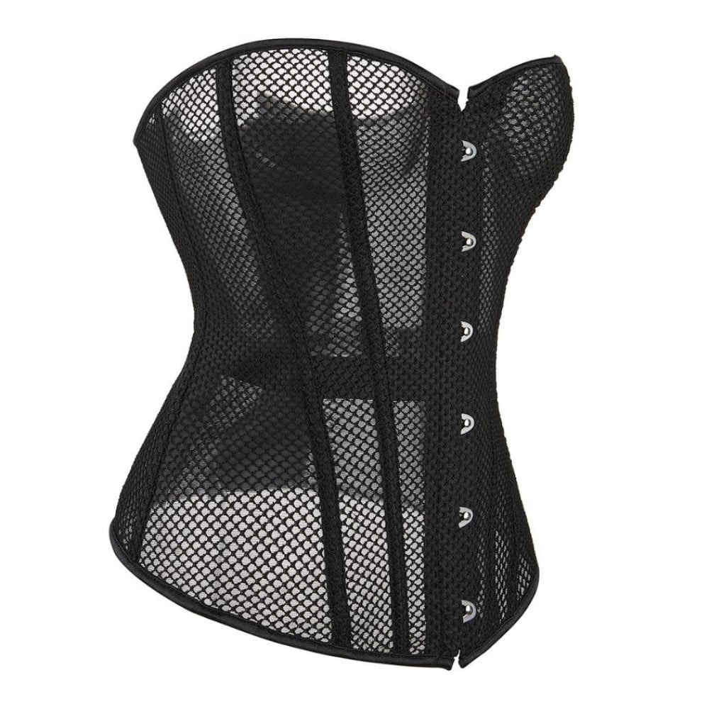Корсет из сетки Star Night Grid Corset с крючками и шнуровкой, черный, L (без коробки)