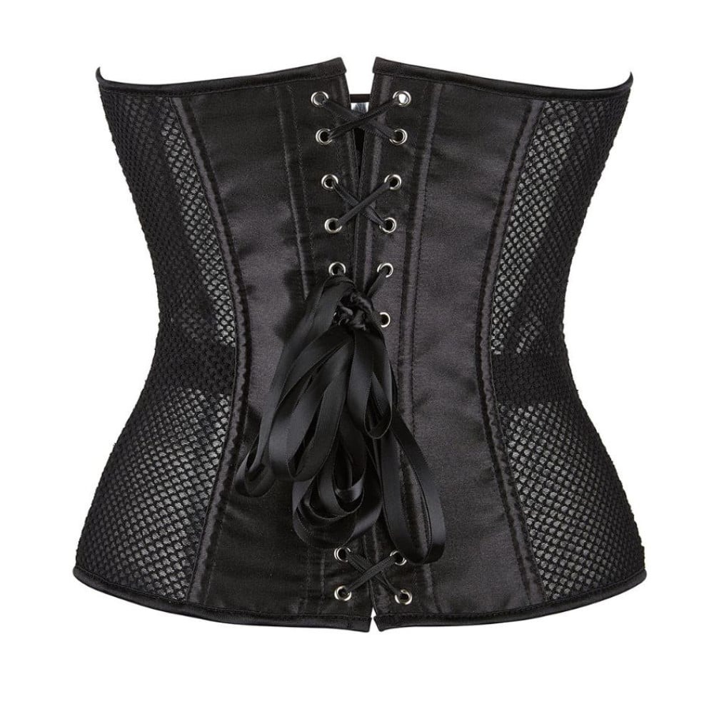 Корсет из сетки Star Night Grid Corset с крючками и шнуровкой, черный, L (без коробки)