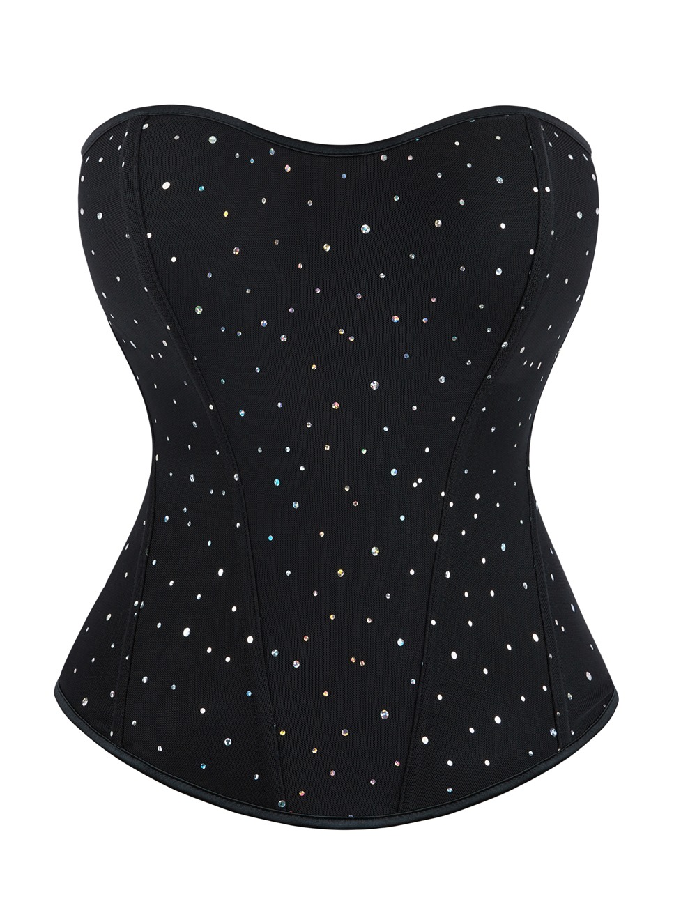 Корсет зі стразами Star Night 6 Plastic Bones чорний, XS