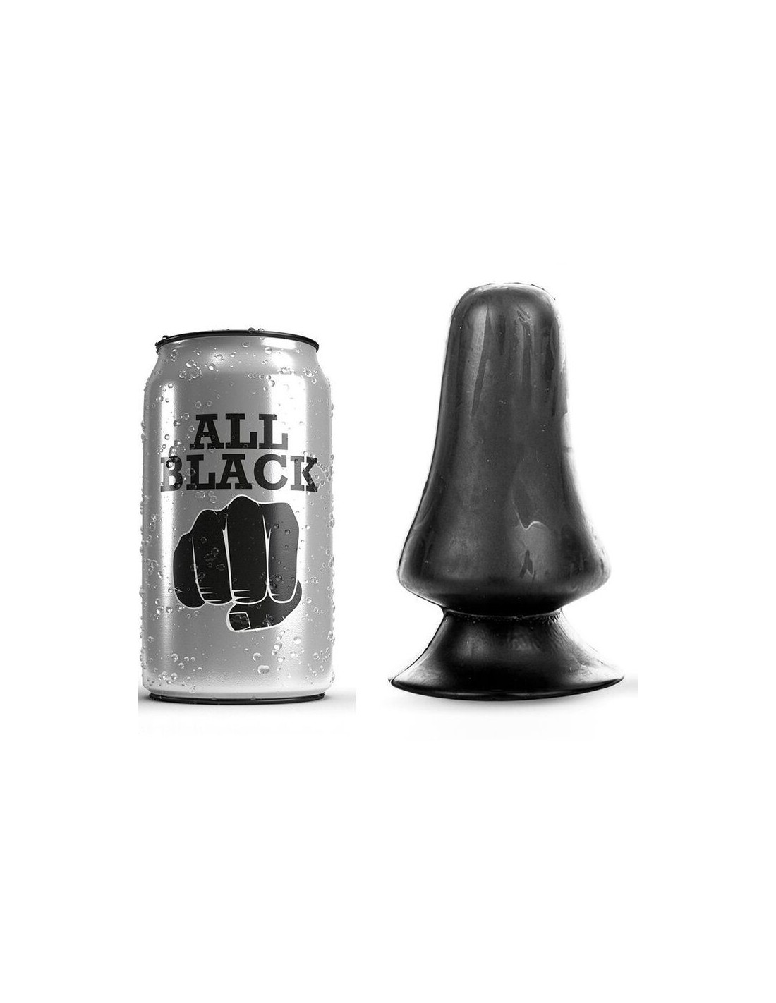 Анальний плаг для фістингу All Black AB39 13 см х 7 см, чорний