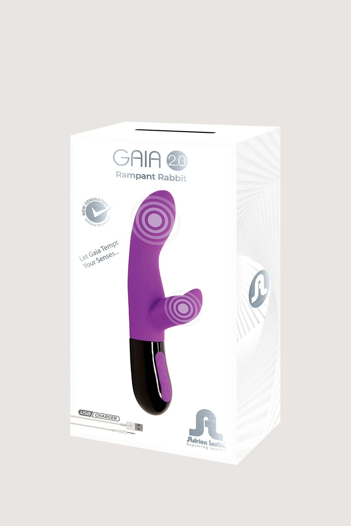 Вібратор-кролик Adrien Lastic Gaia 2.0 фіолетовий