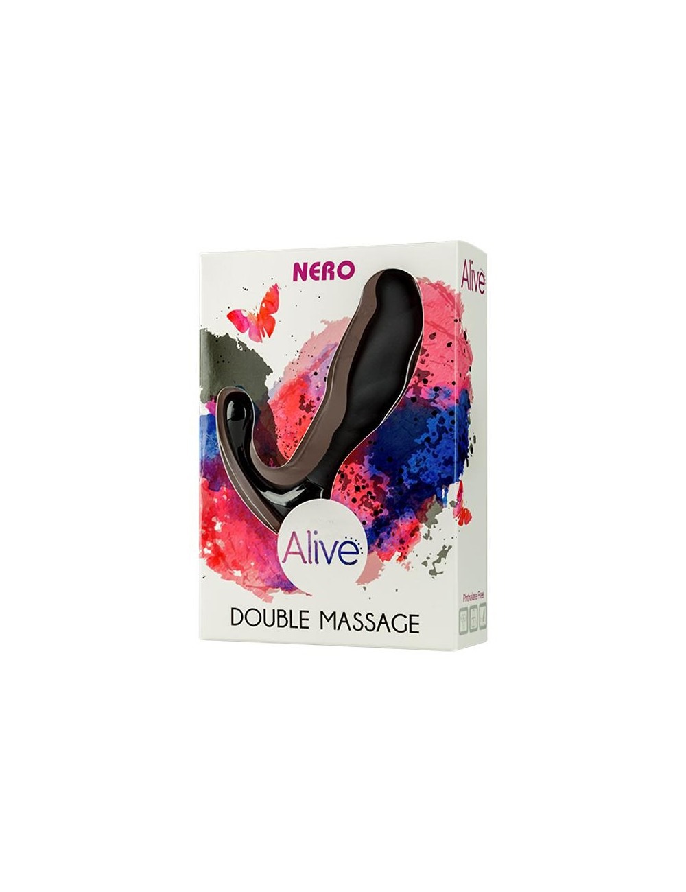 Двойной массажер простаты Alive Nero Double Massage черный