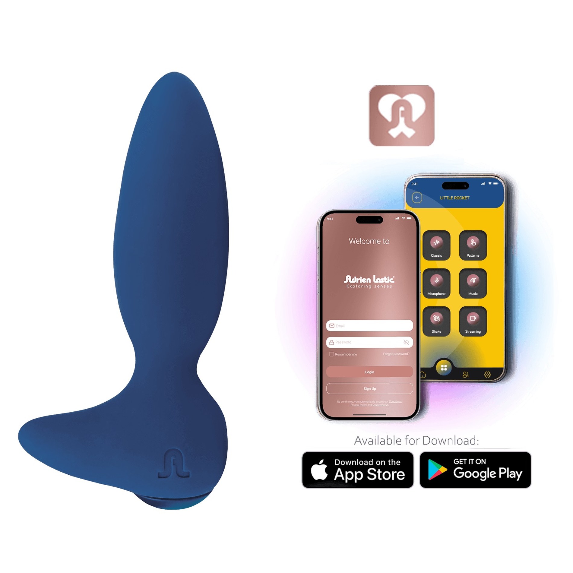 Анальний смарт вібратор Adrien Lastic LITTLE ROCKET 2.0 синій