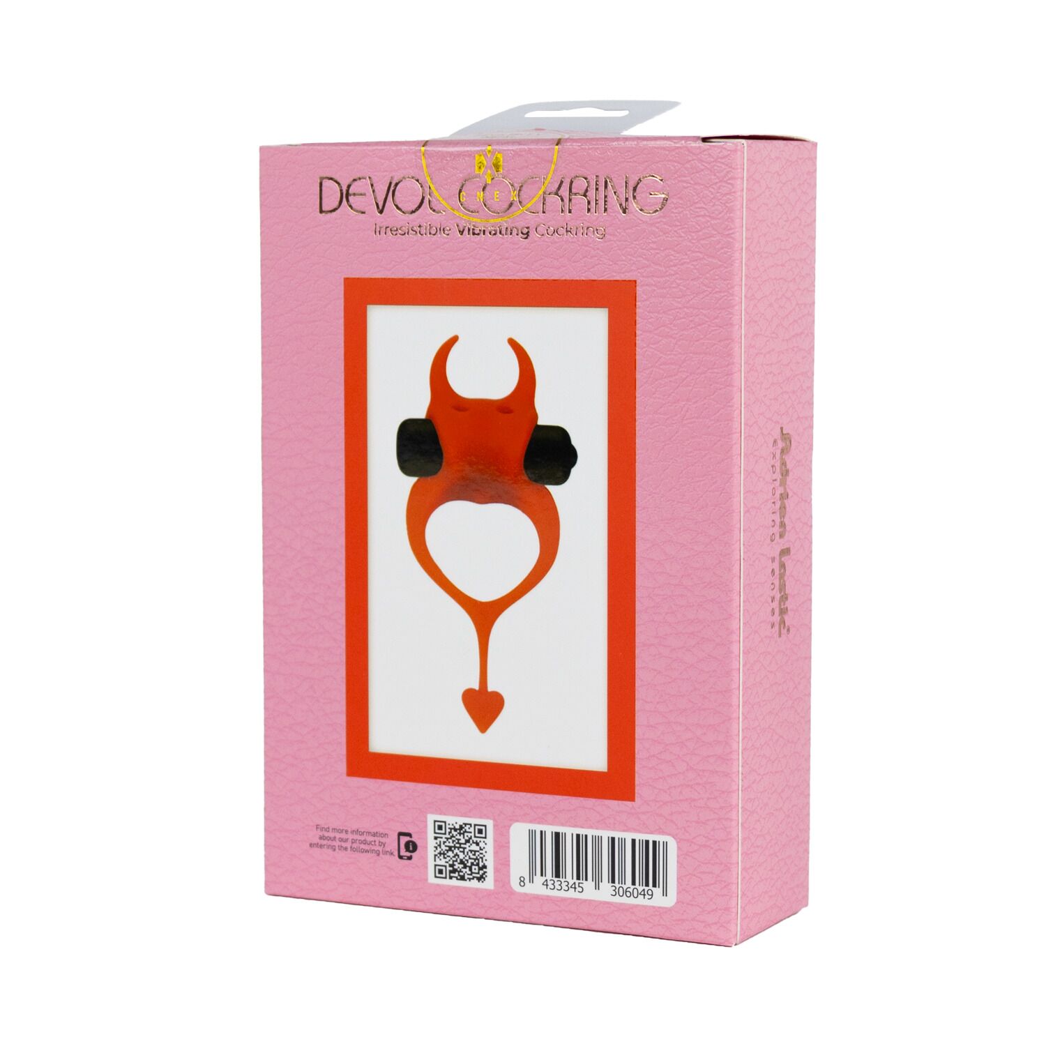 Эрекционное кольцо в виде дьявола Adrien Lastic Devol Cock Ring с вибрацией, красное