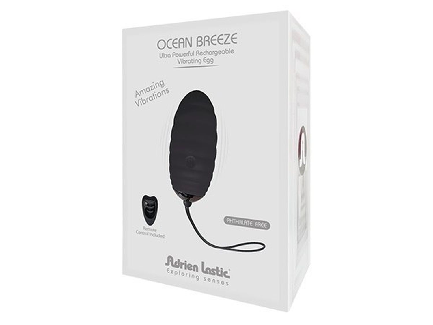Віброяйце Adrien Lastic Ocean Breeze 2.0 з пультом управління, чорне