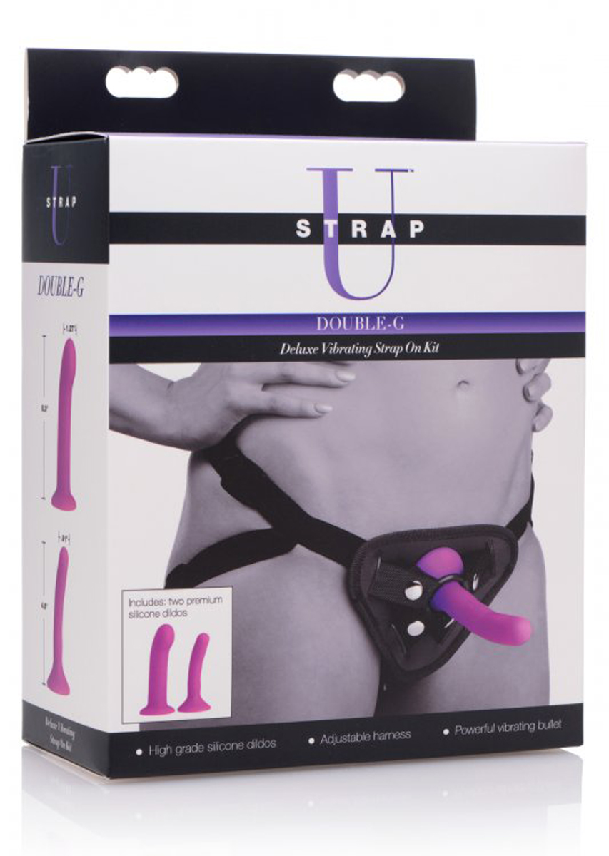 Набір страпонів з вібрацією Double-G Deluxe Vibrating Strap-On Kit