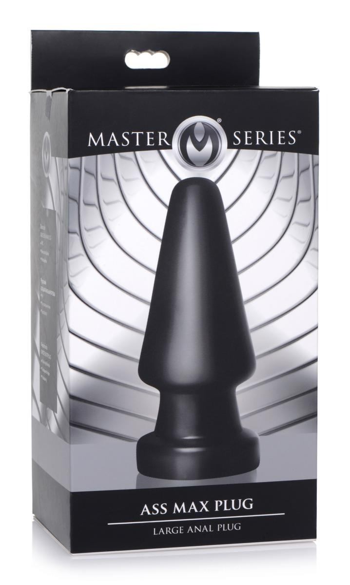 Гігантська анальна пробка для фістингу Master Series Ass Max, розмір L, чорна