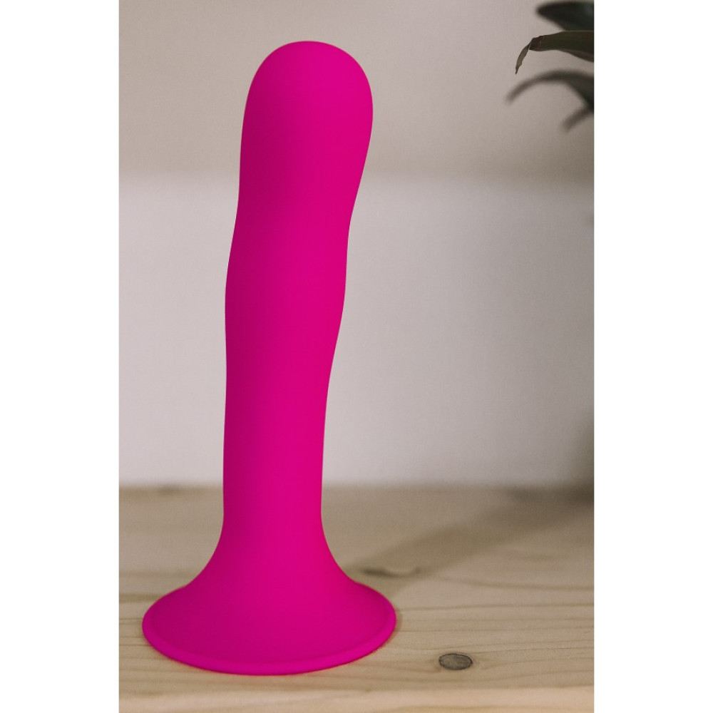 Фаллоимитатор термореактивный Adrien Lastic Hitsens 4 на присоске, розовый