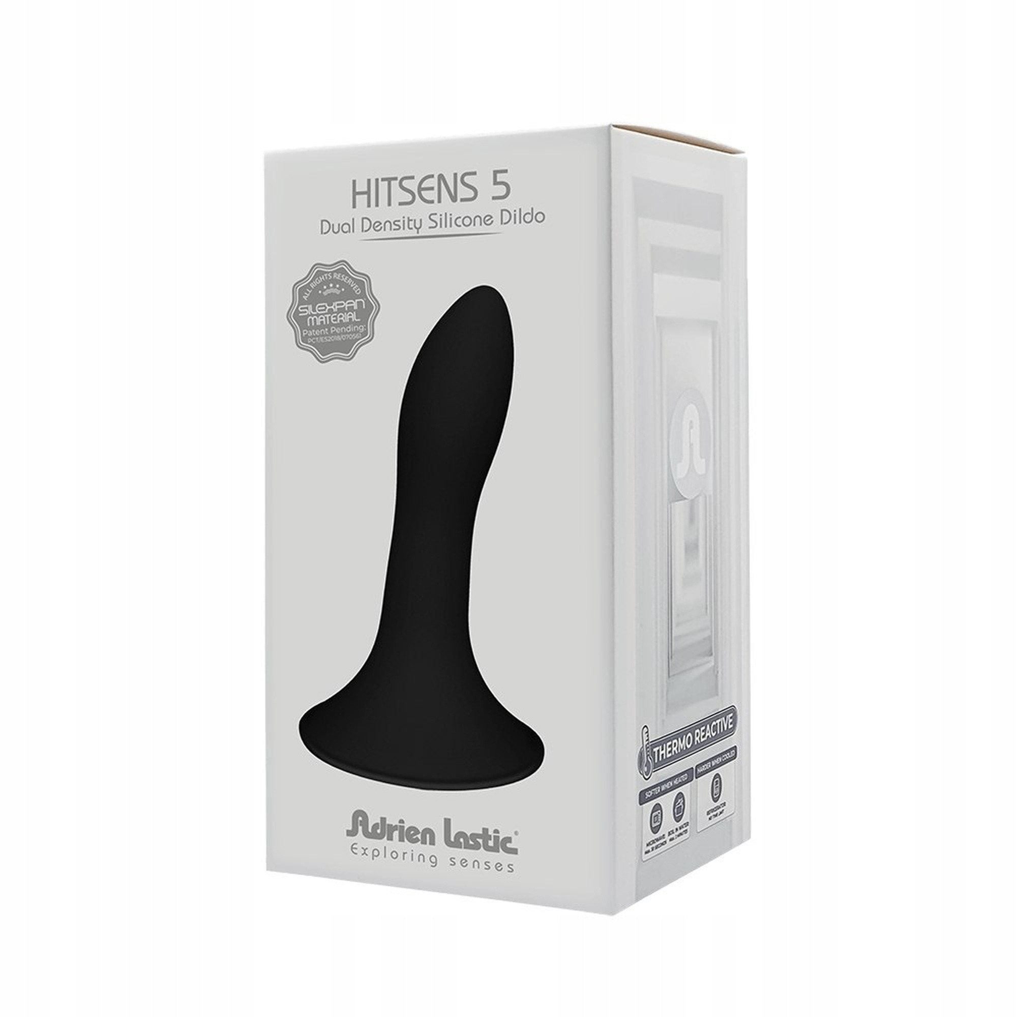Фалоімітатор термореактивний Adrien Lastic Hitsens 5 чорний