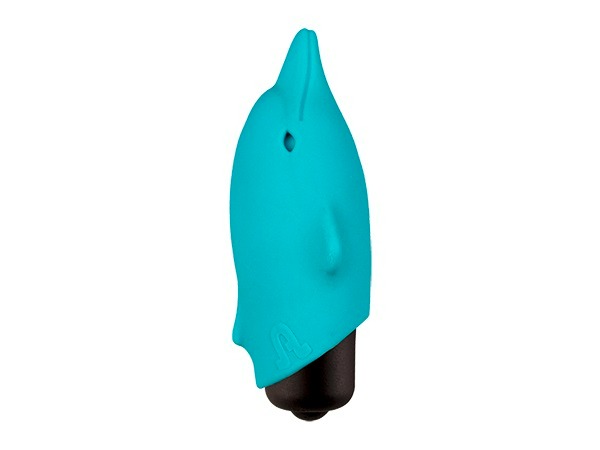 Міні-вібратор у вигляді дельфінчика, блакитний, Adrien Lastic Pocket Vibe Flippy Blue, 7,5 х 2,5 см