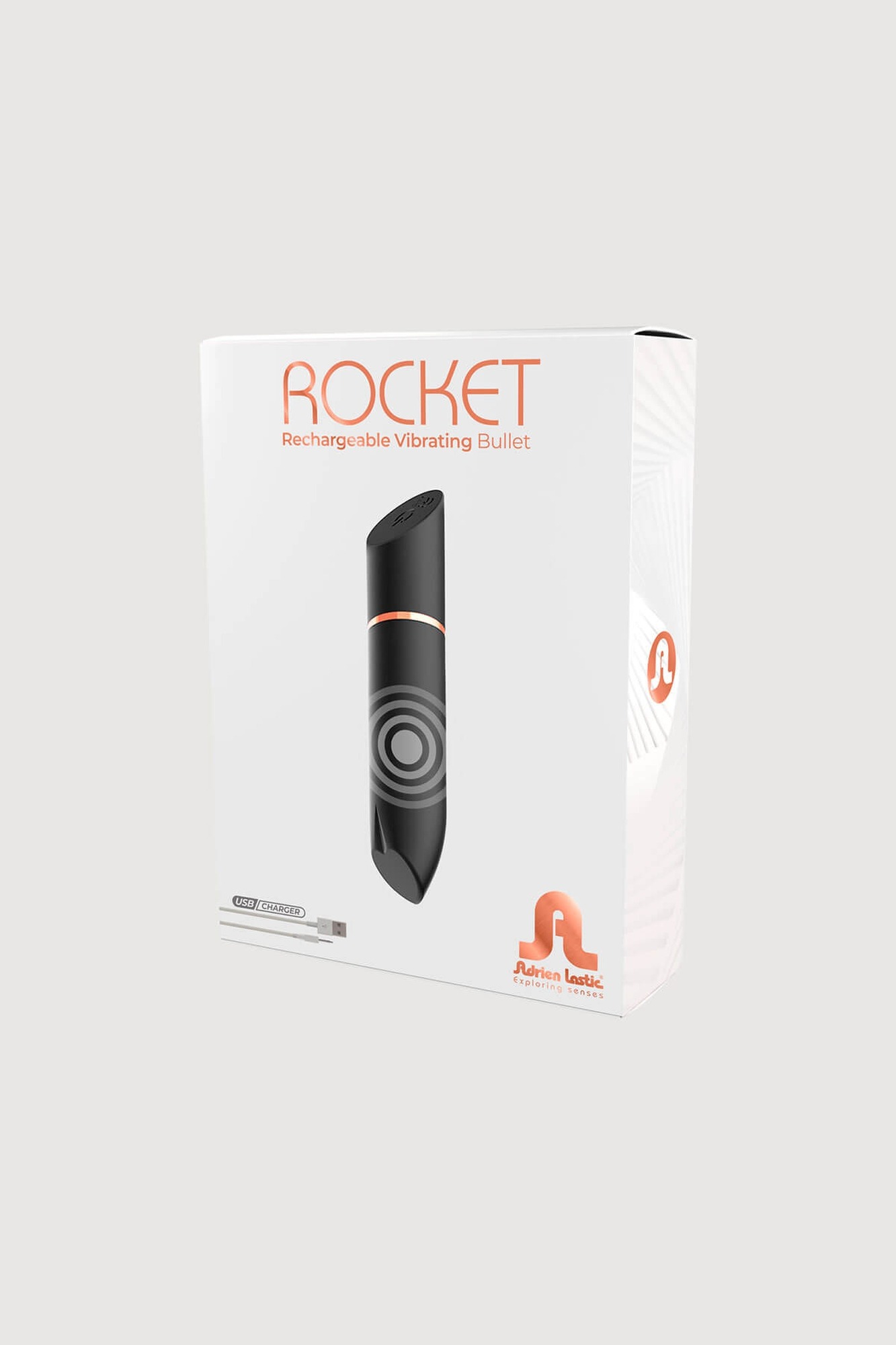Віброкулька у вигляді помади Adrien Lastic Rocket чорна