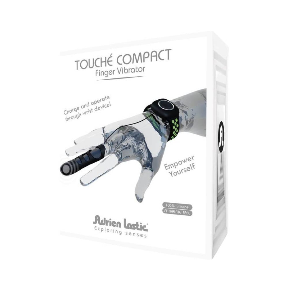 Вибронасадка на палец Adrien Lastic Touche Compact S с проводным пультом, черная