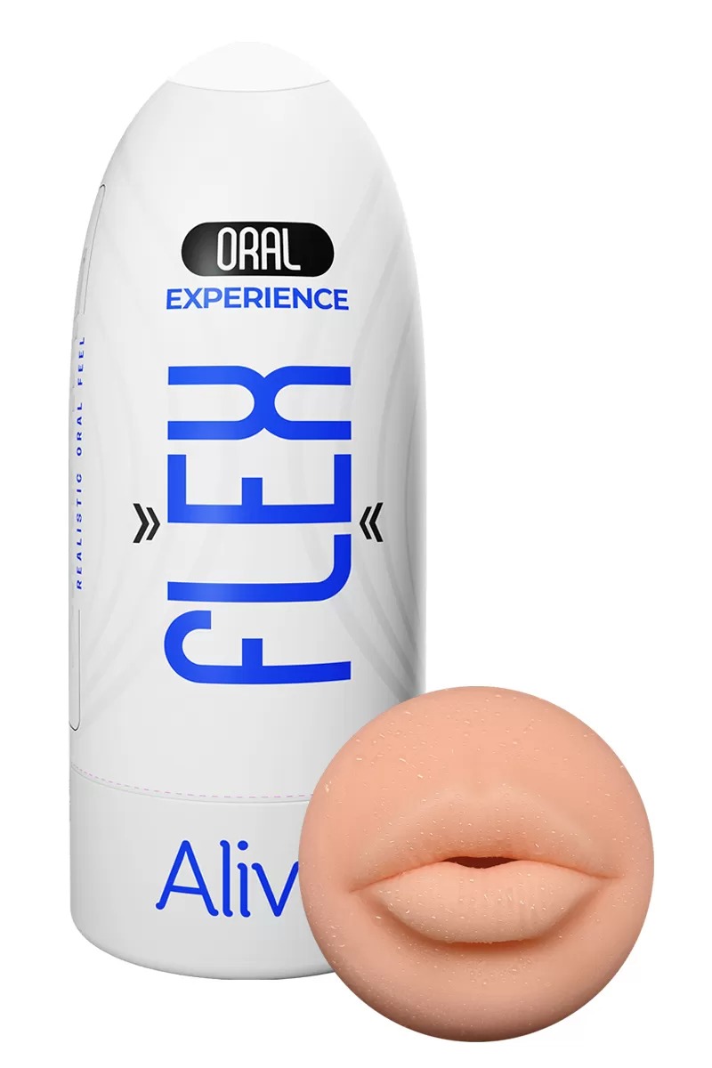 Мастурбатор мужской в виде рта Alive Oral Flex в колбе, M