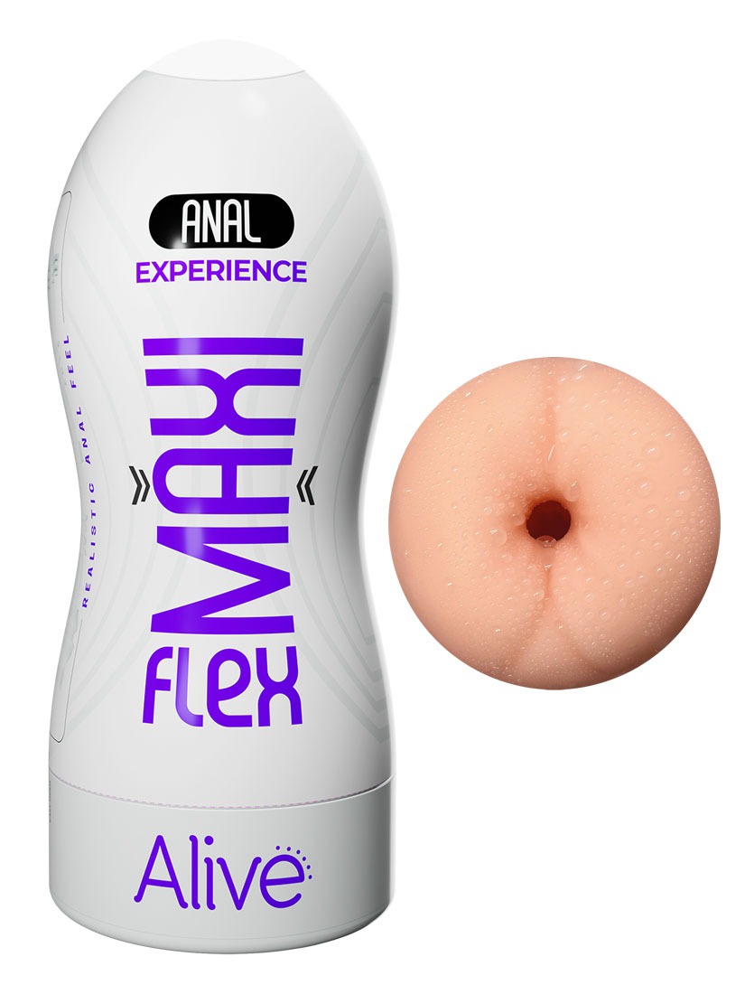 Мастурбатор в колбе Alive Maxi Flex с анальным отверстием