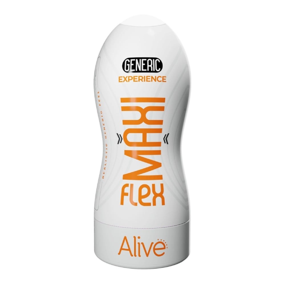 Мастурбатор вагіна Alive Maxi Flex Generic Experience бежевий у білій колбі