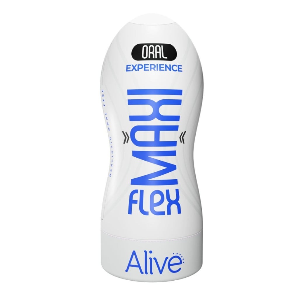 Мастурбатор в виде рта Alive Maxi Flex в белой колбе