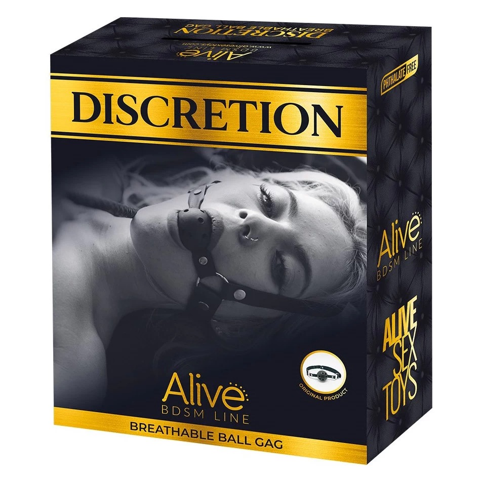Регульований кляп з перфорованою кулькою Alive Discretion чорний