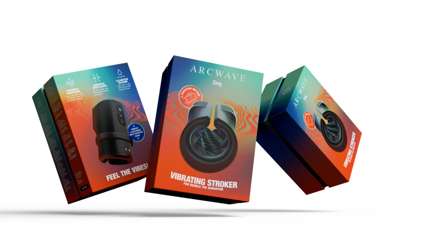 Вібруючий мастурбатор Arcwave Zing Black, відкритий, чорний
