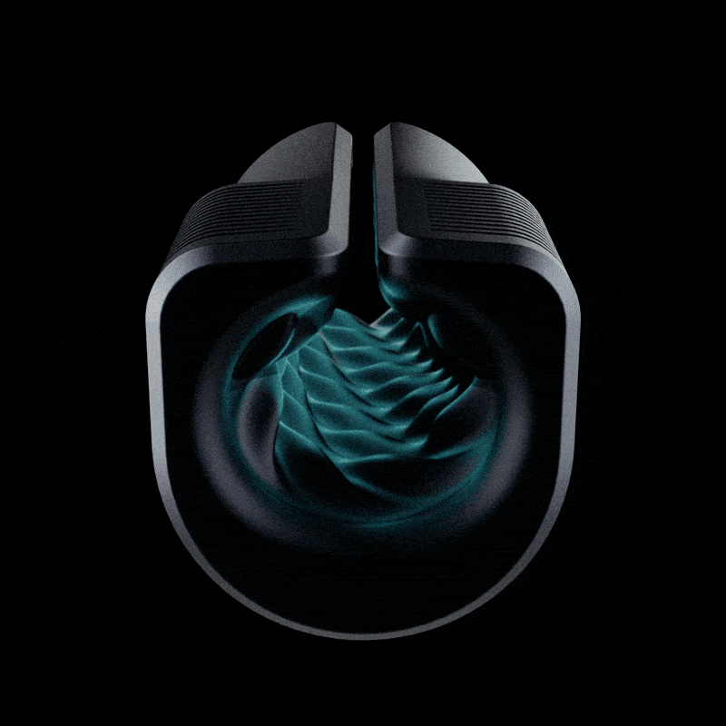 Вібруючий мастурбатор Arcwave Zing Black, відкритий, чорний
