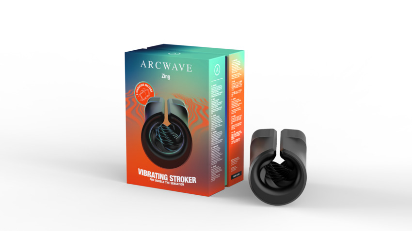Вібруючий мастурбатор Arcwave Zing Black, відкритий, чорний