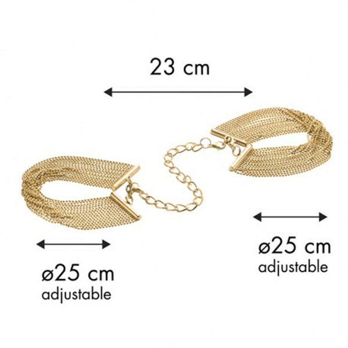 Браслети-наручники Bijoux Indiscrets золоті, OS