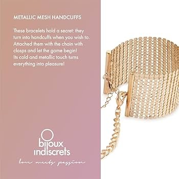 Браслети-наручники Bijoux Indiscrets золоті, OS
