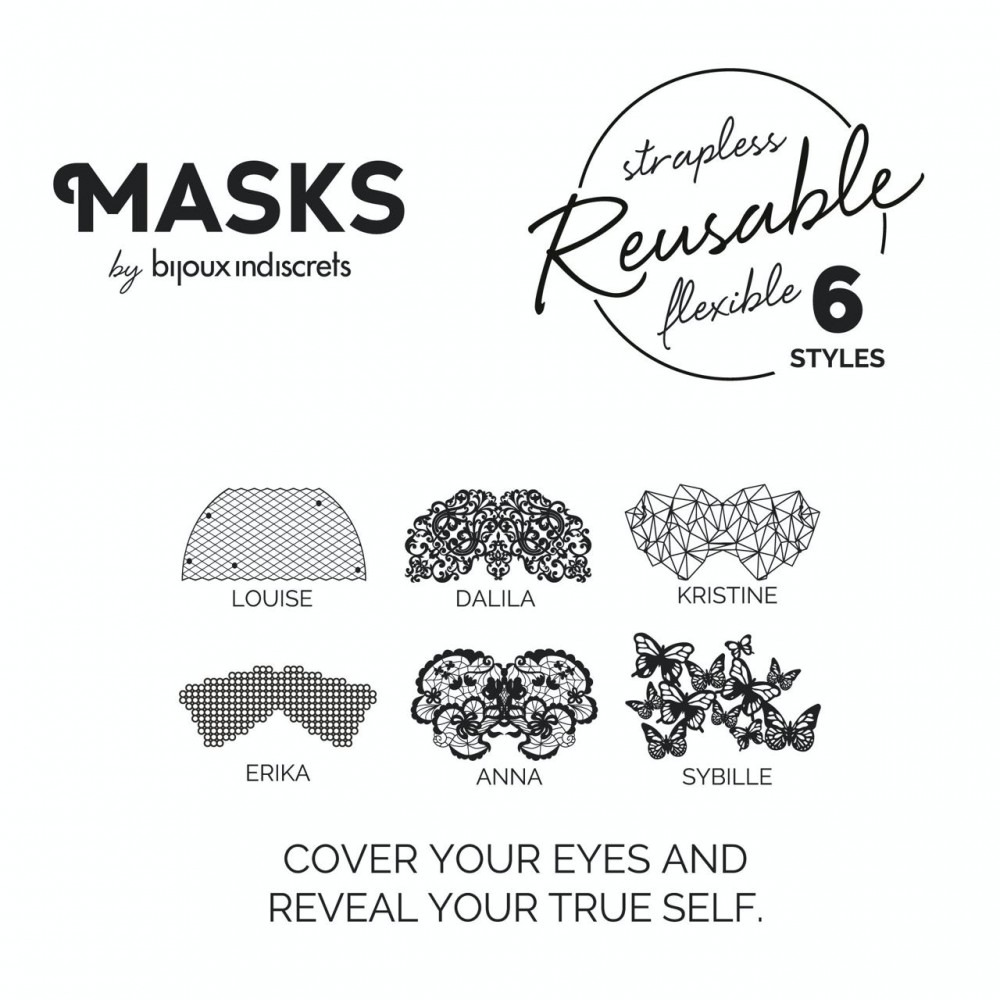 Вінілова маска, що самоклеїться, ЛУІЗА від Bijoux Indiscrets