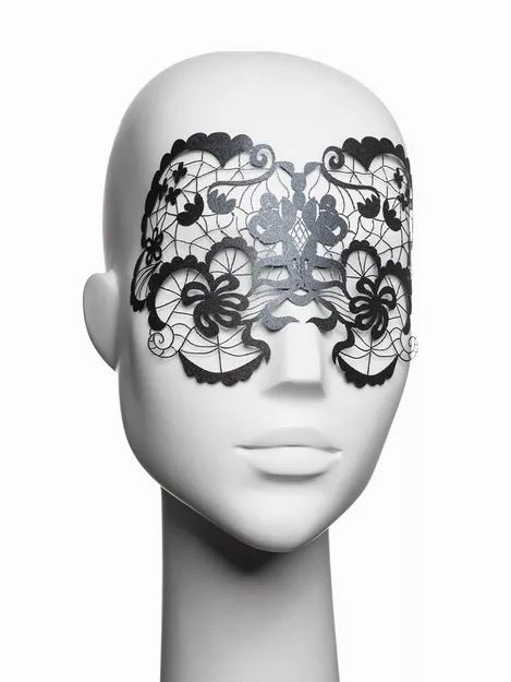 Вінілова маска Anna від Bijoux Indiscrets, чорна