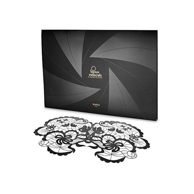 Вінілова маска Anna від Bijoux Indiscrets, чорна