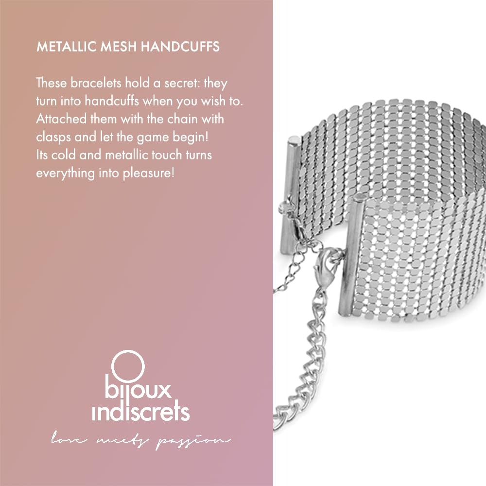 Браслети-наручники Bijoux Indiscrets срібні, OS