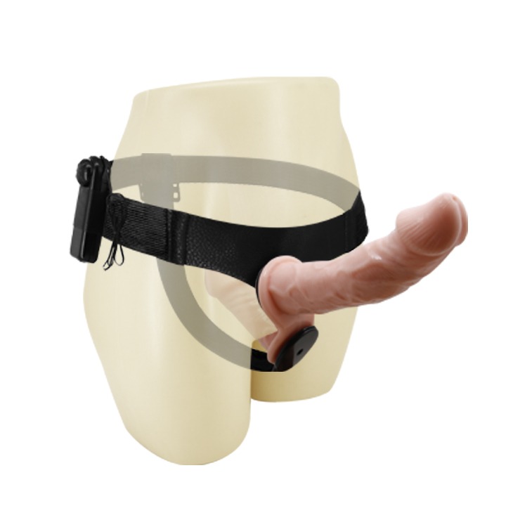 Двойной страпон с вибрацией Ultra Passionate Harness Dual Vibration с проводным пультом управления