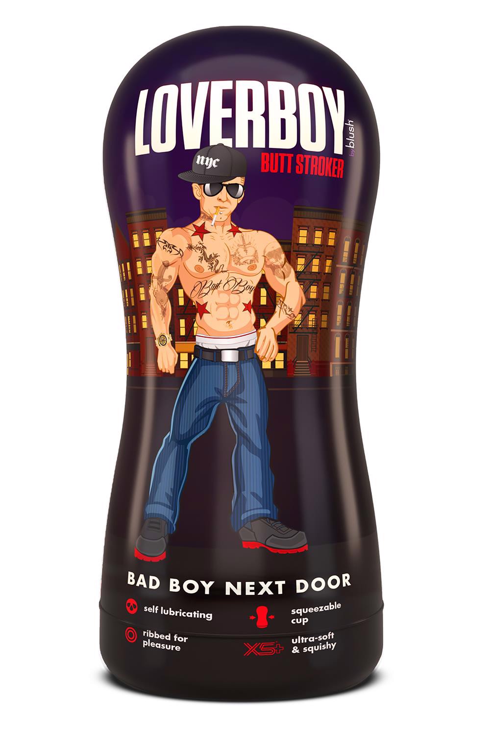 Мастурбатор анус Blush Coverboy Bad Boy в колбе, бежевый, 18.5 см