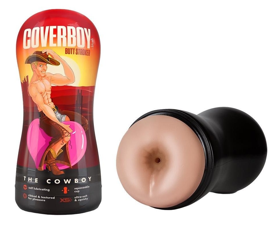 Мастурбатор анус Blush Coverboy Cowboy бежевий, 18.5 см