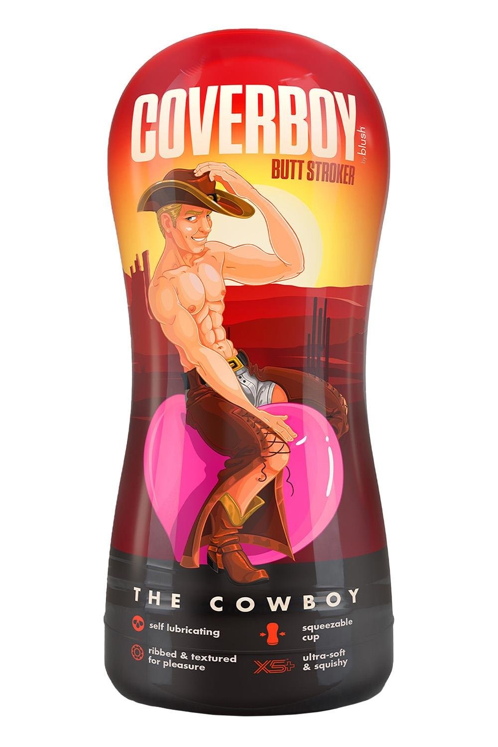 Мастурбатор анус Blush Coverboy Cowboy бежевий, 18.5 см