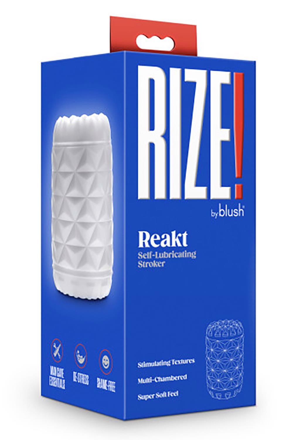 Мастурбатор Blush Rize, що самозмазується, білий, 10.1 см