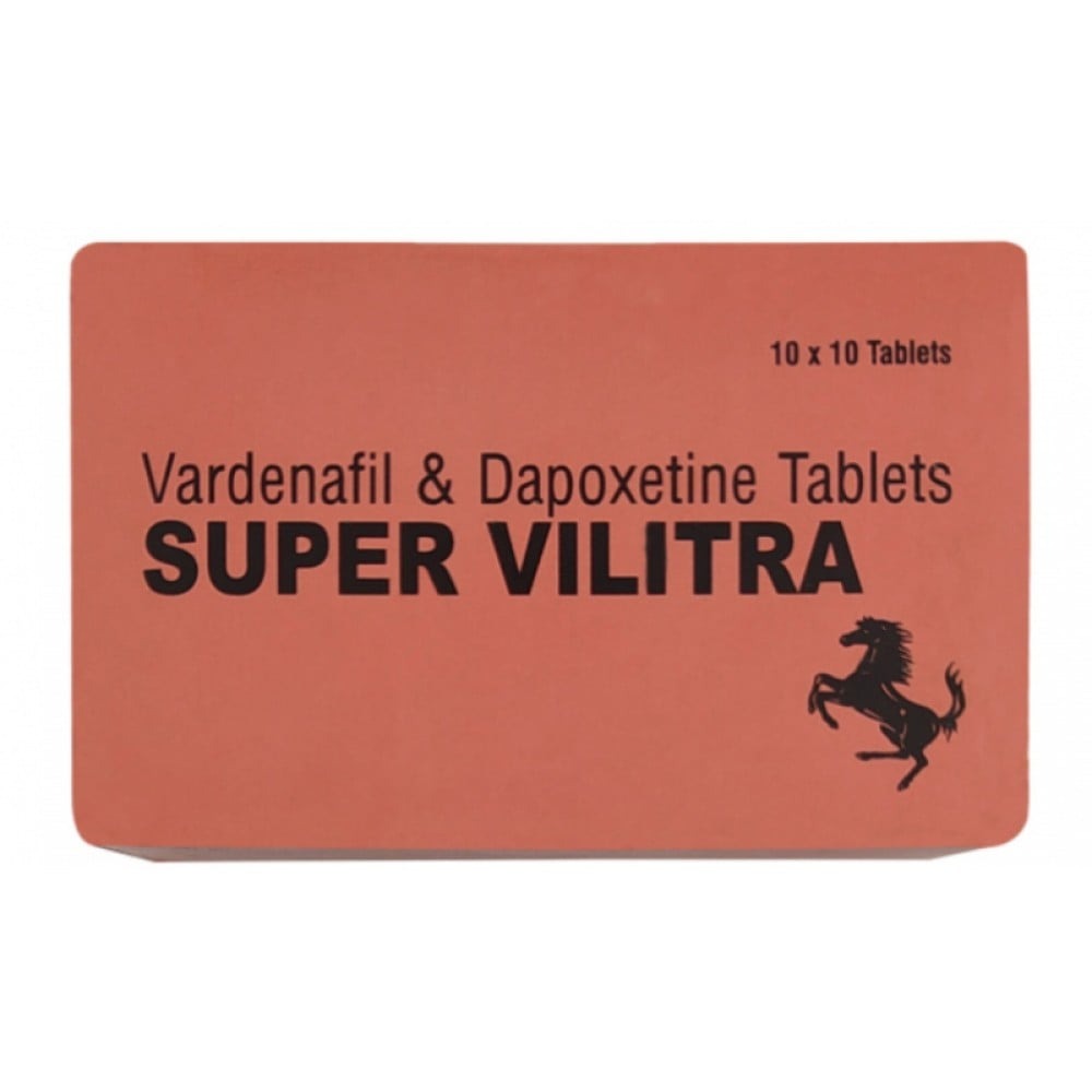 Таблетки Виагра Super Vilitra Левитра + Дапоксетин (цена за пластину ,10 таблеток)
