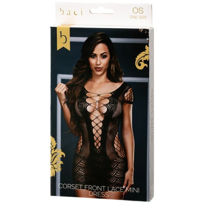 Мереживна міні сукня CORSET FRONT LACE MINI DRESS, OS