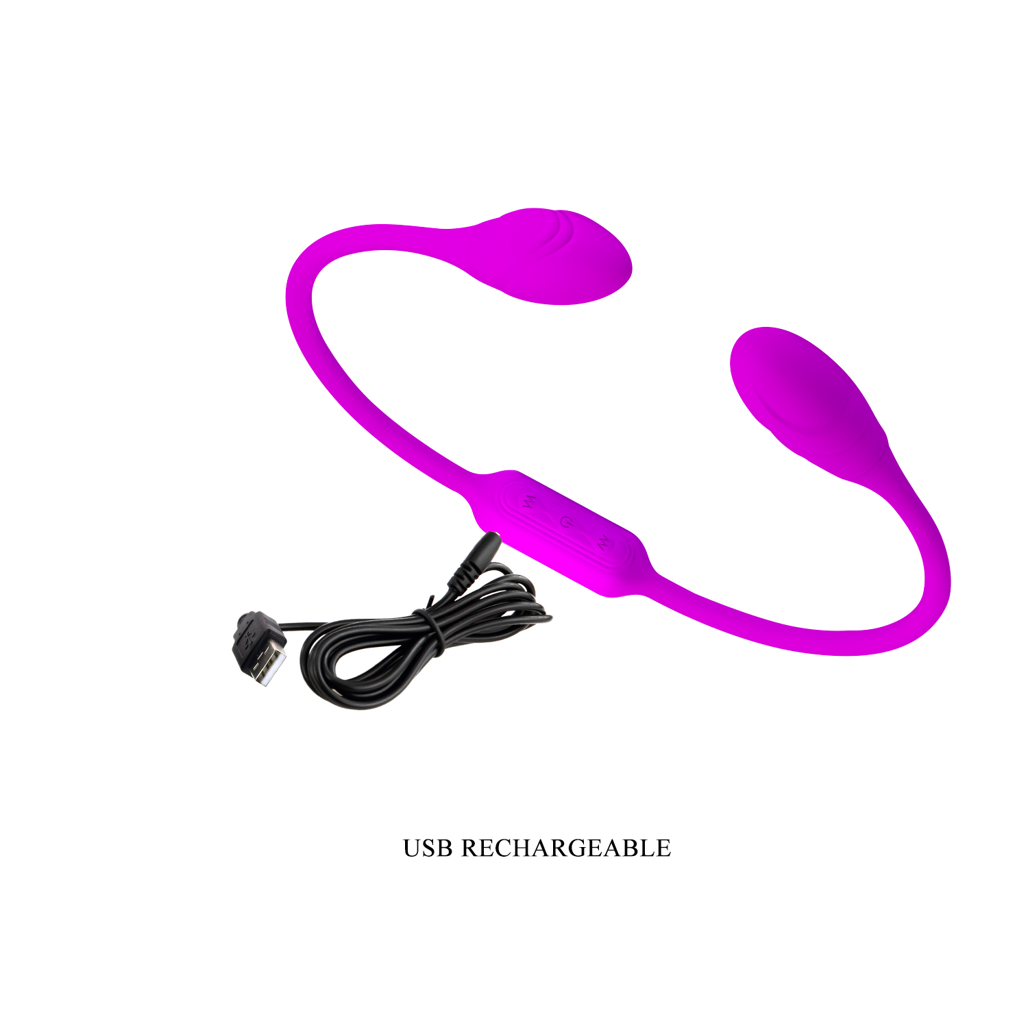 Гнучкий вібростимулятор для пар PRETTY LOVE Dream Lover's Whip, фіолетовий, 65.5 х 3.2 см
