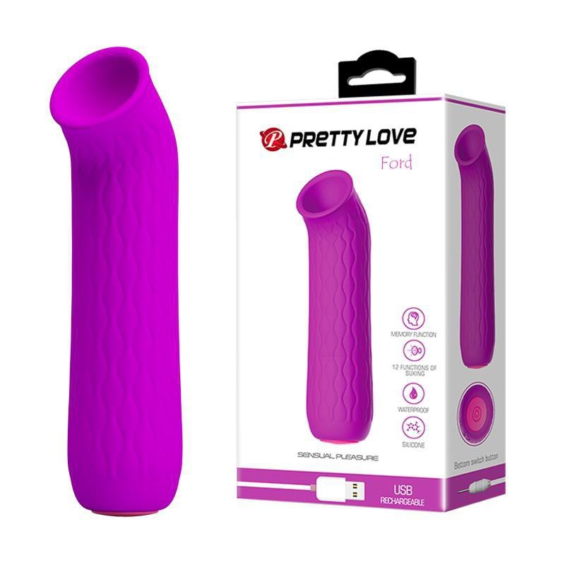 Вакуумний стимулятор PRETTY LOVE FORD фіолетовий, 11.6 х 2.7 см