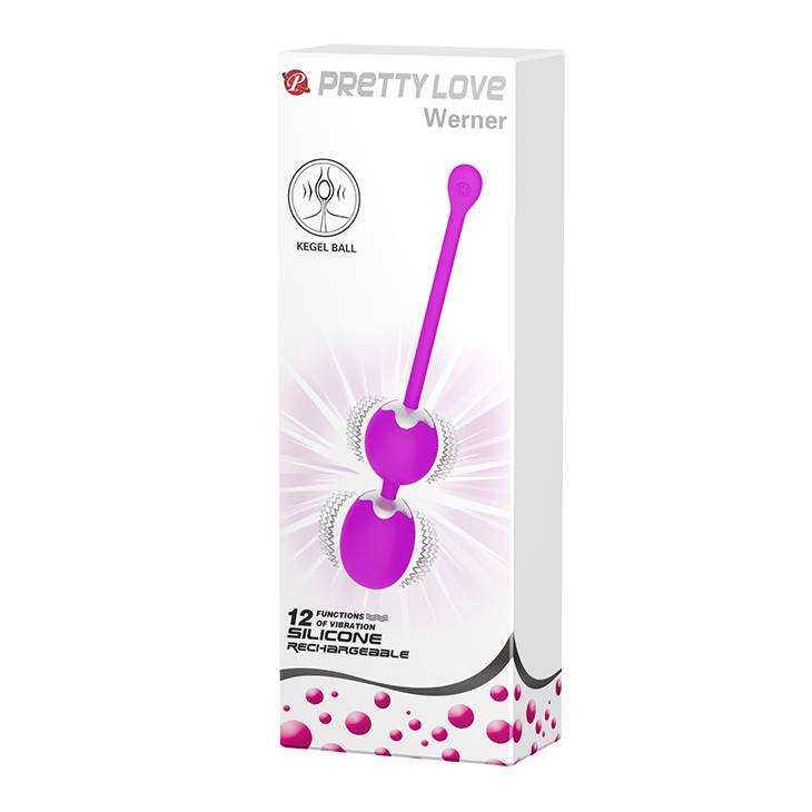 Вагінальні кульки з вібрацією PRETTY LOVE фіолетові, 20.5 х 9 х 3.4 см