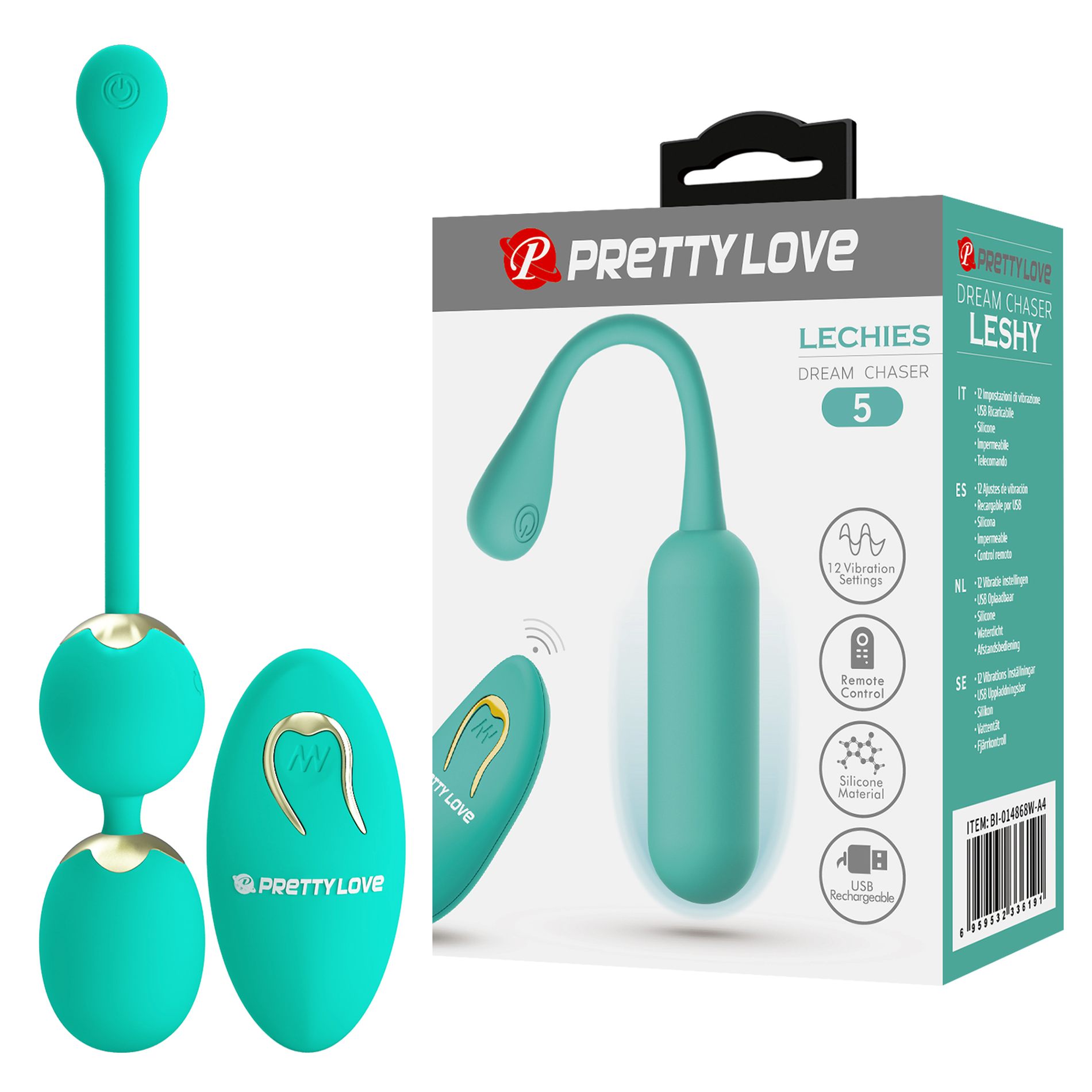 Вагінальні віброкульки Pretty Love Lechies Dream з пультом, 20.5 х 3.4 см