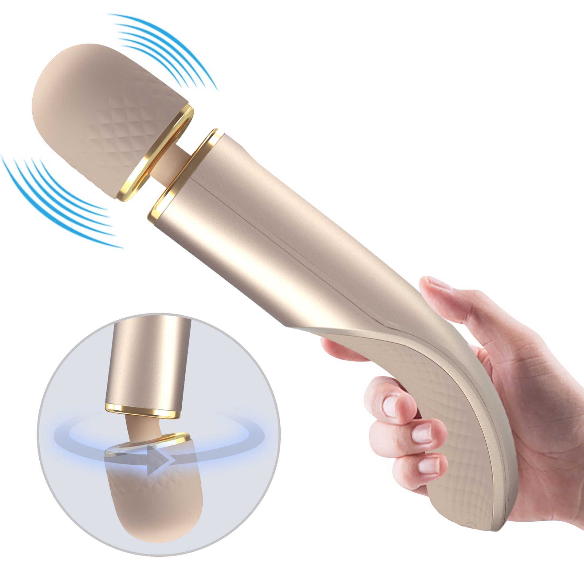 Вібромасажер мікрофон PRETTY LOVE Interesting Massager Gold, 29 х 5.8 см