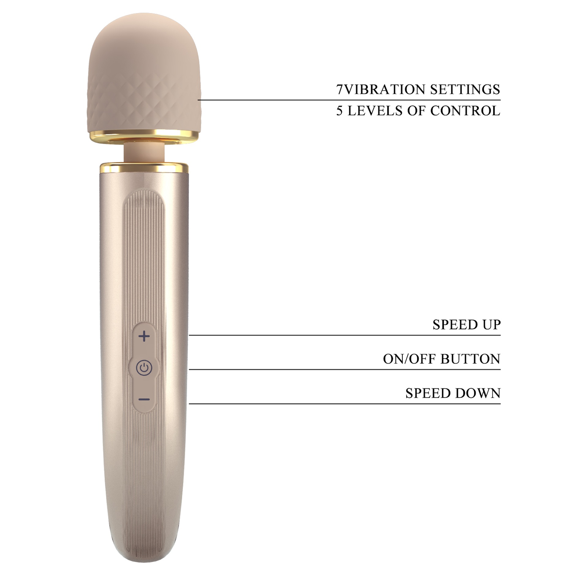 Вібромасажер мікрофон PRETTY LOVE Interesting Massager Gold, 29 х 5.8 см