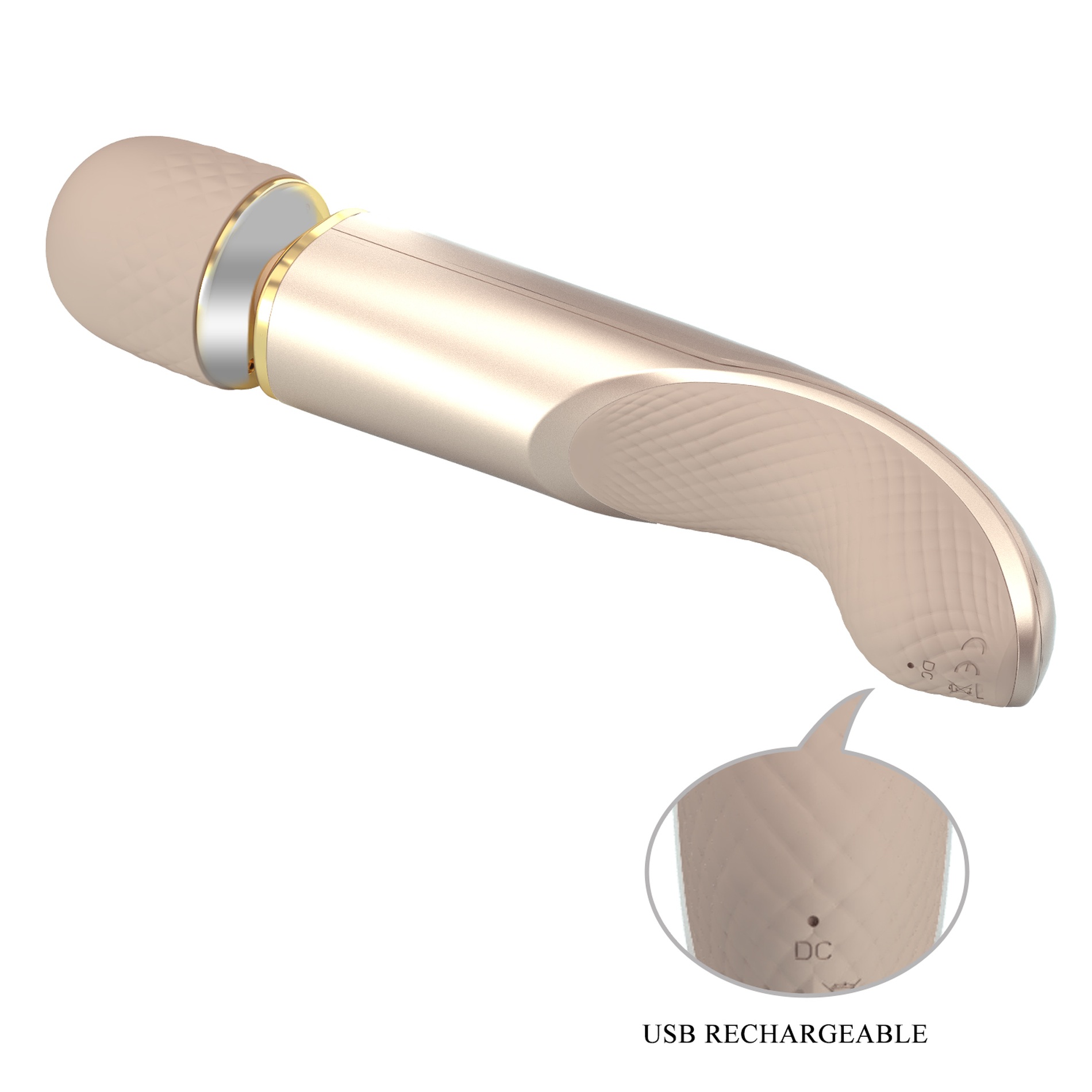 Вібромасажер мікрофон PRETTY LOVE Interesting Massager Gold, 29 х 5.8 см