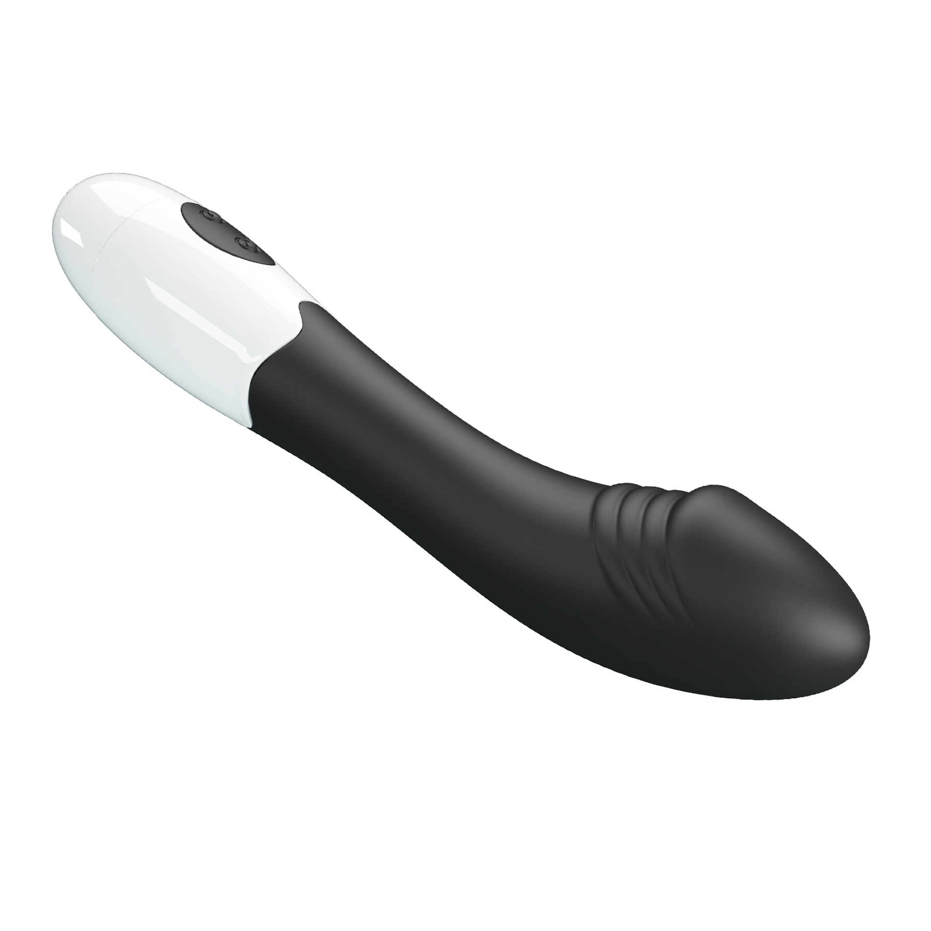Вибратор для точки G Pretty Love Elemental Vibrator черно-белый, 19 х 3.2 см