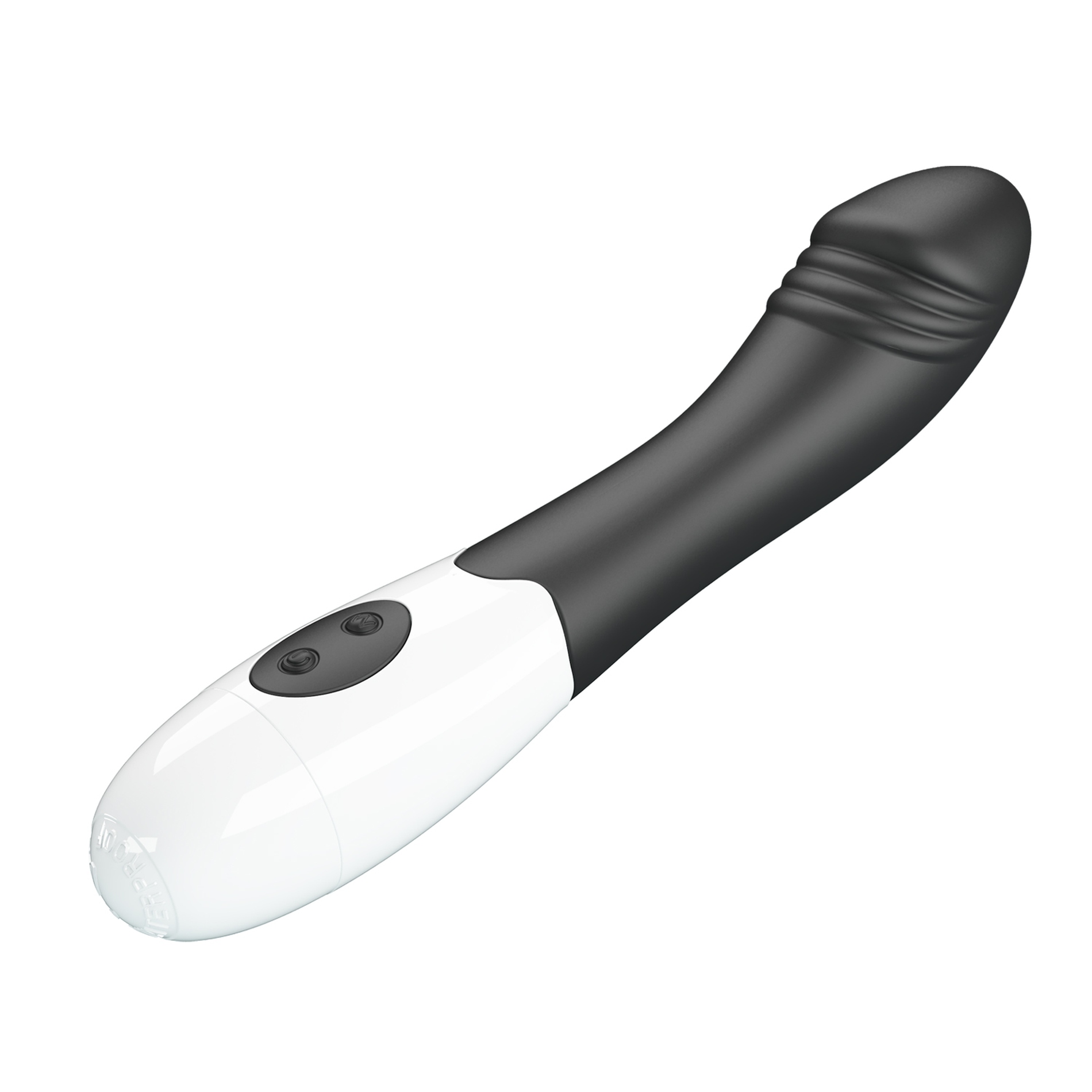 Вибратор для точки G Pretty Love Elemental Vibrator черно-белый, 19 х 3.2 см