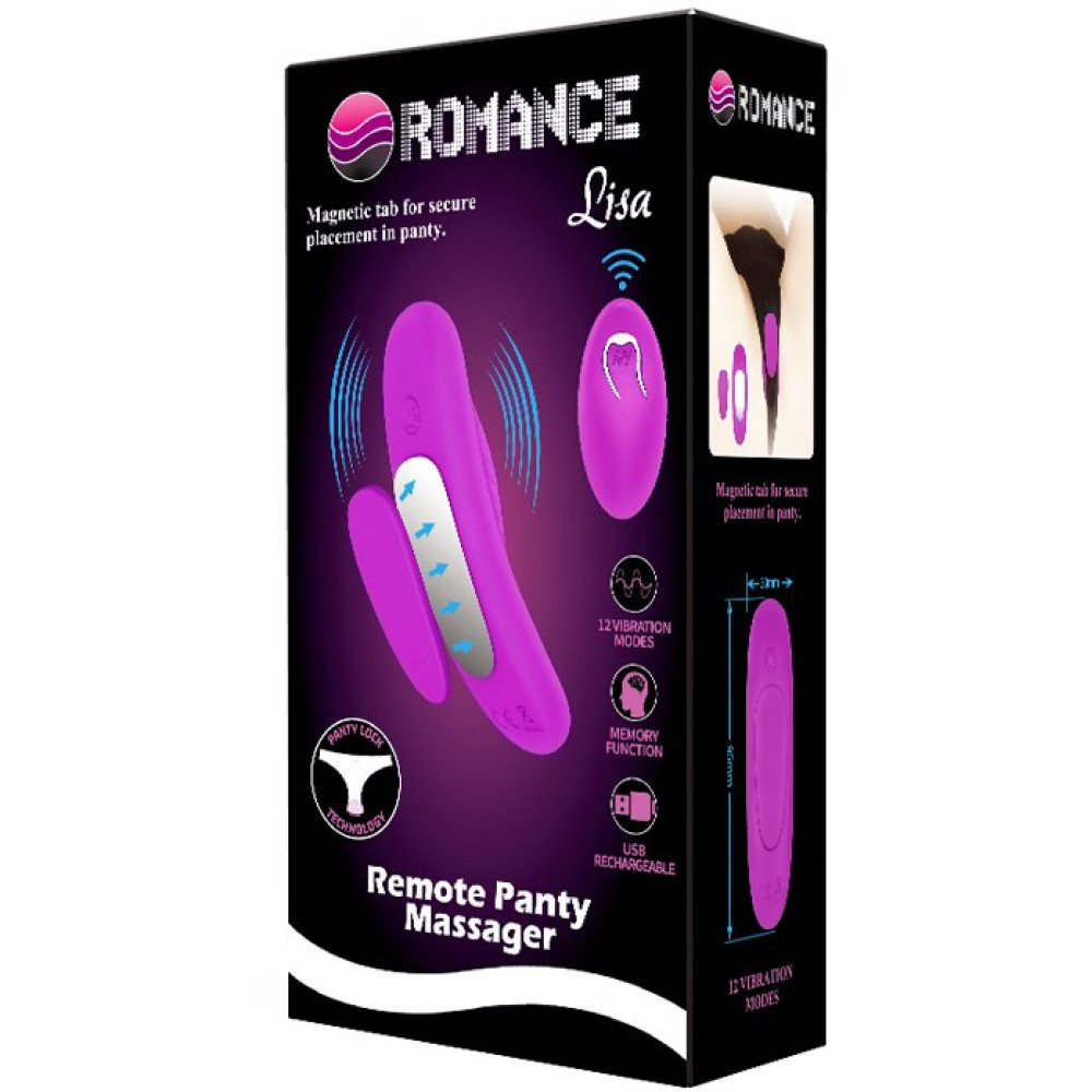 Вібратор в трусики BAILE Romance Lisa, фіолетовий, 9,5 × 3 см