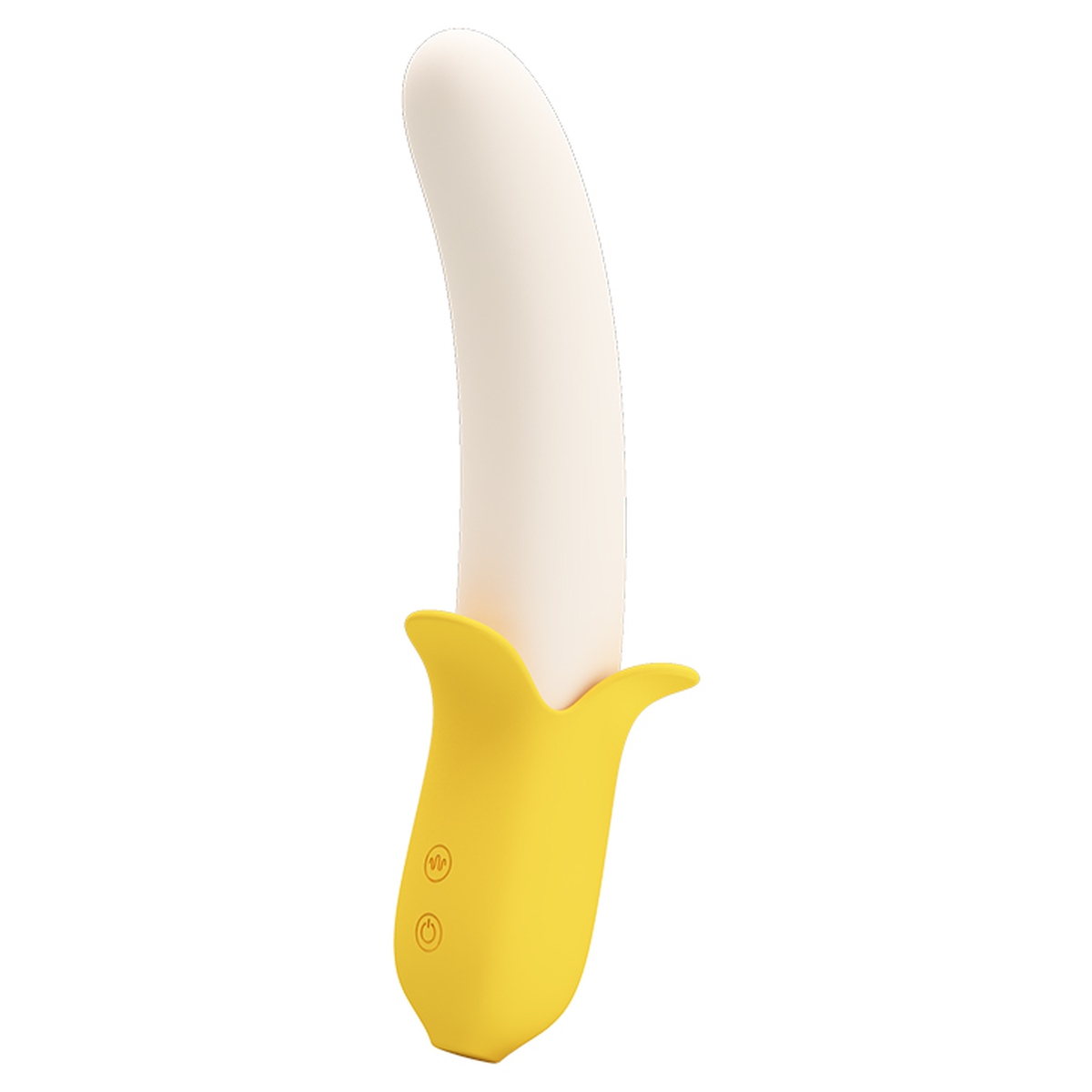 Вібратор у формі банана Pretty Love Banana Geek з фрикціями, 19.5 х 3.1 см